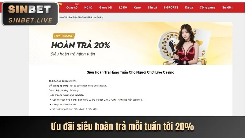 Khuyến mãi hoàn trả hàng ngày/tuần tại 69vm